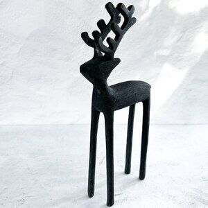 Crate & Barrel 8.25" Zinc Holiday Reindeer Decoration